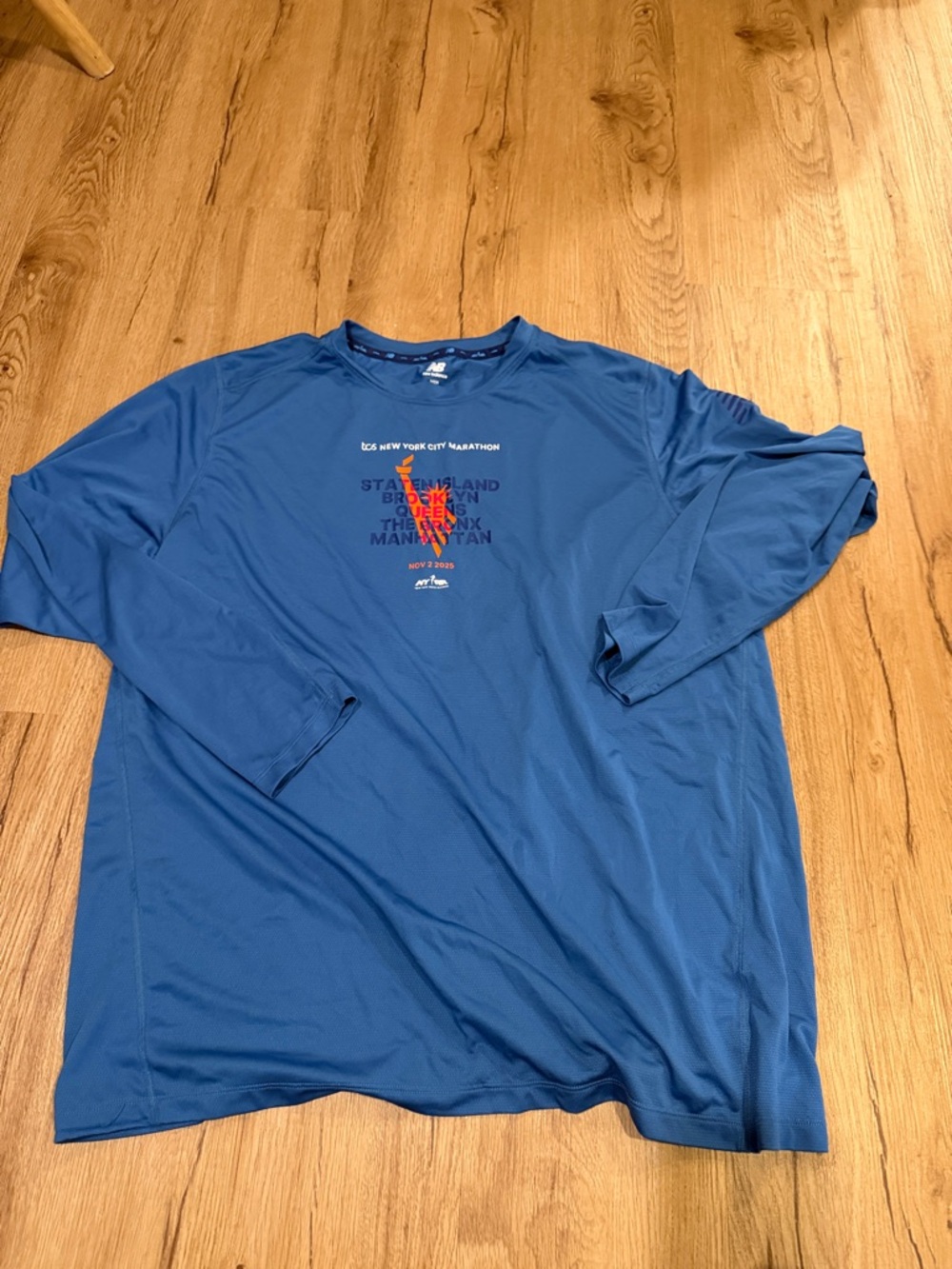 New Balance  Blue Long-Sleeve Men’s Athletic Shirt New York City Marathon 2025